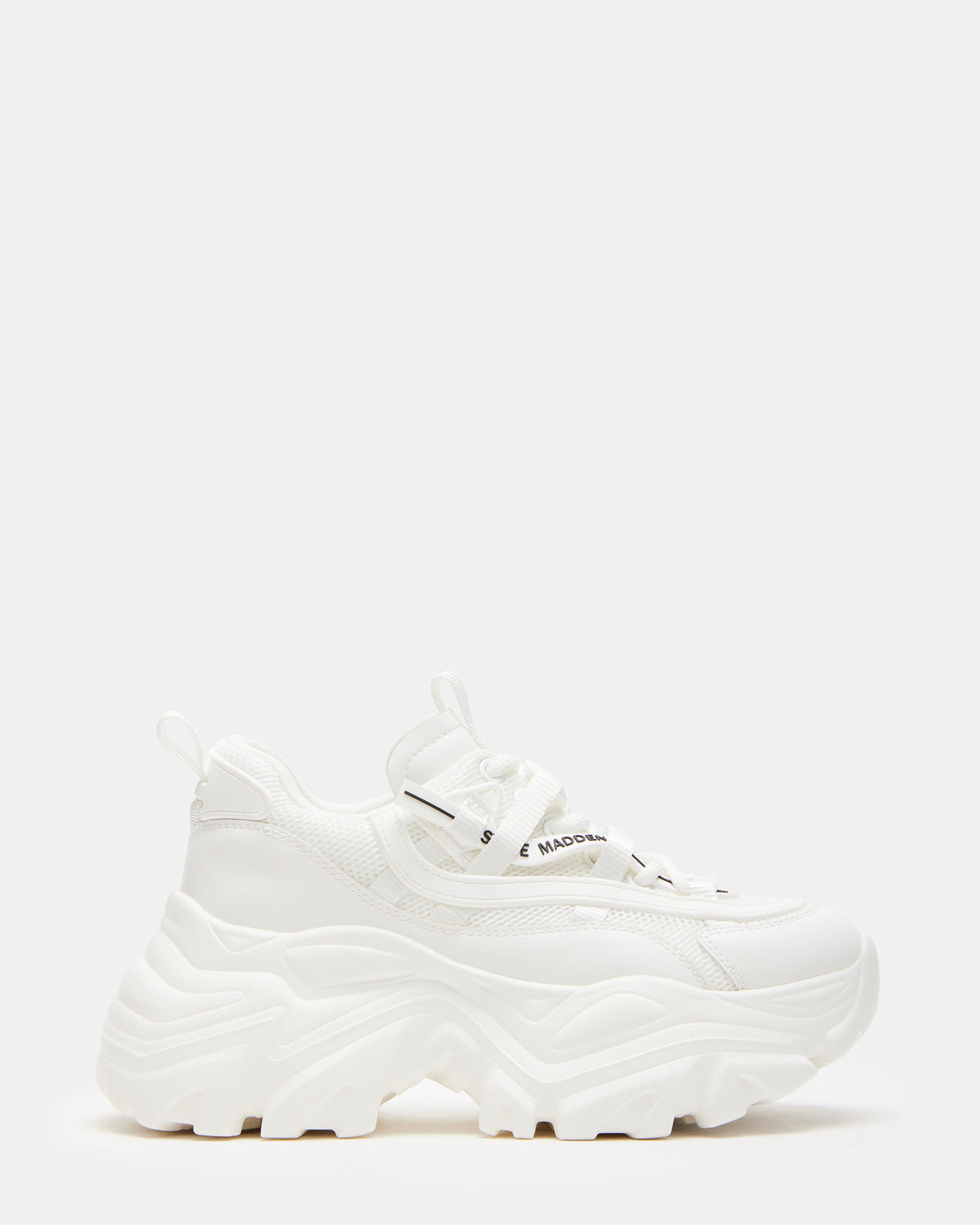 RECOUPE White Women's Chunky Platform Low-Top Sneaker - Steve Madden