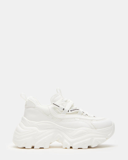 RECOUPE White Women's Chunky Platform Low-Top Sneaker - Steve Madden