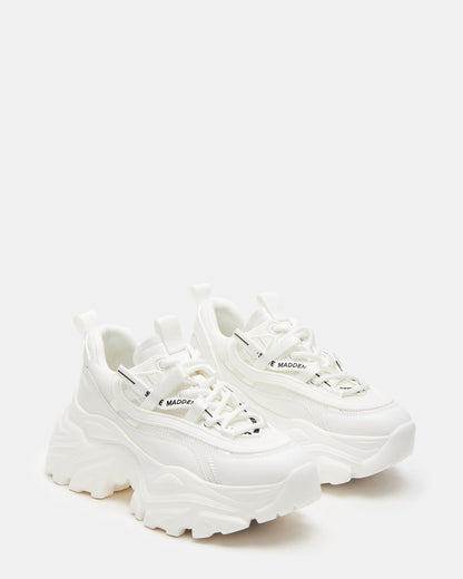 RECOUPE White Women's Chunky Platform Low-Top Sneaker - Steve Madden
