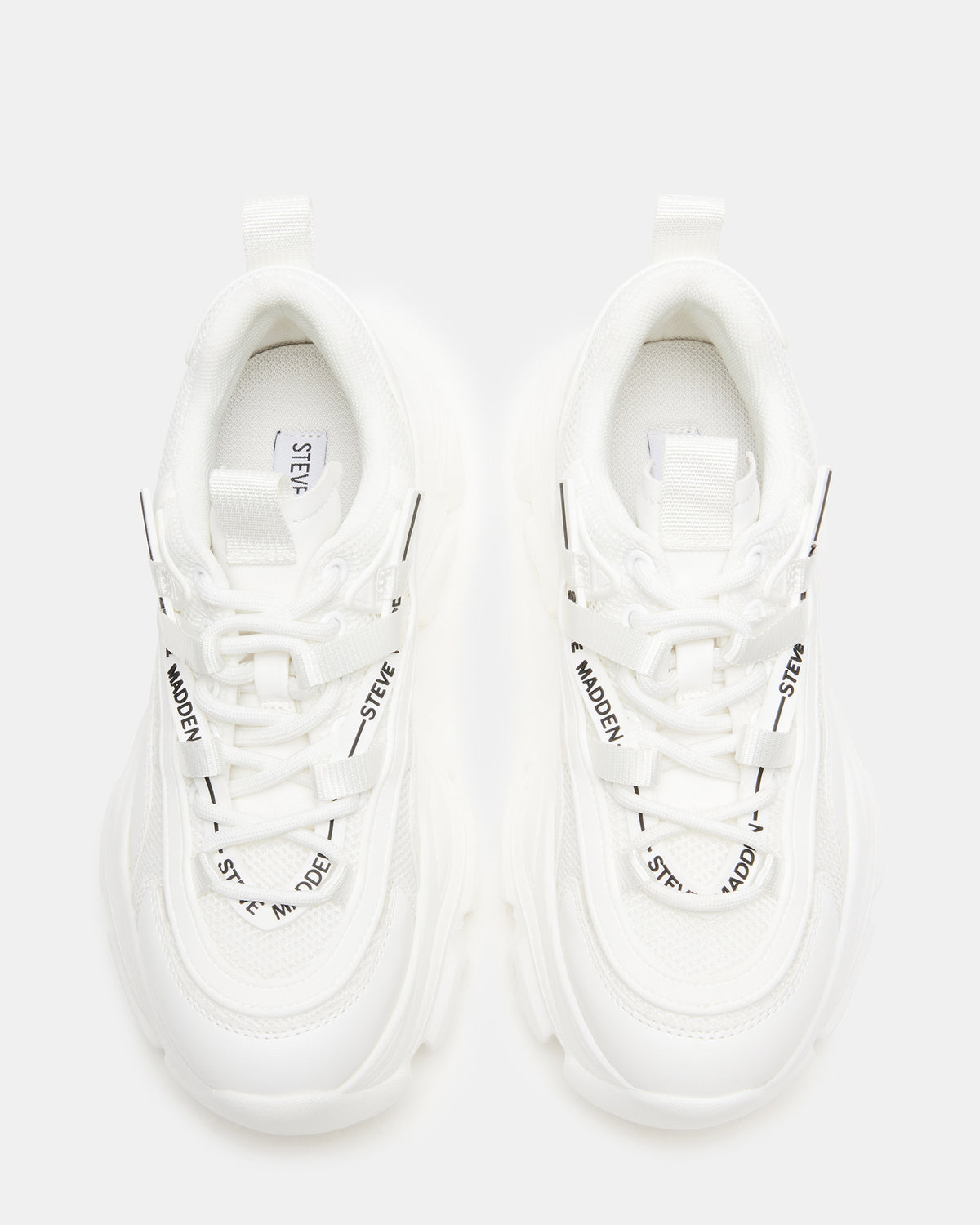 RECOUPE White Women's Chunky Platform Low-Top Sneaker - Steve Madden