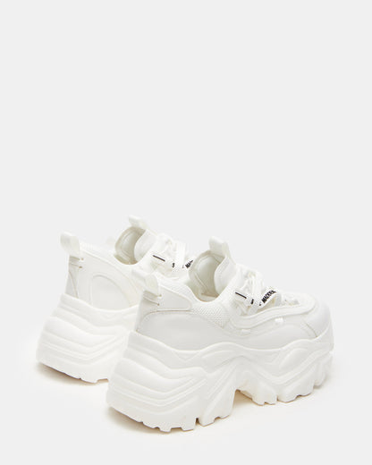 RECOUPE White Women's Chunky Platform Low-Top Sneaker - Steve Madden