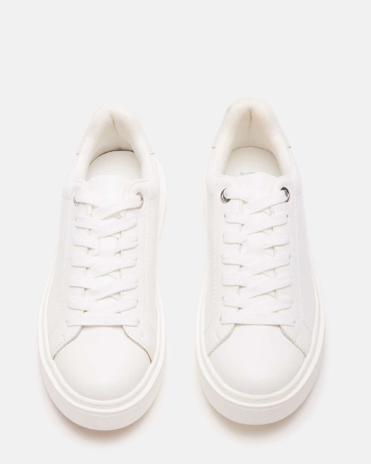CATCHER White Suede Women's Low-Top Lace-Up Sneaker - Steve Madden