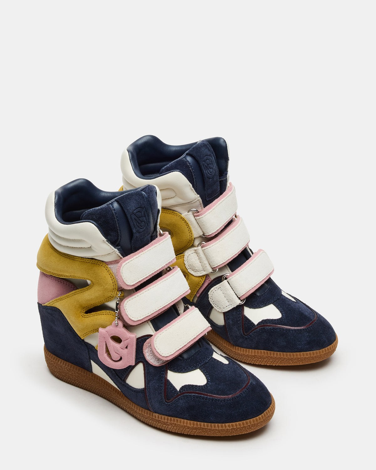 MAVIS Navy Suede High-Top Velcro Women's Sneaker - Steve Madden