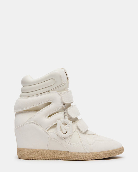 MAVIS White Suede High-Top Velcro Women's Sneaker - Steve Madden