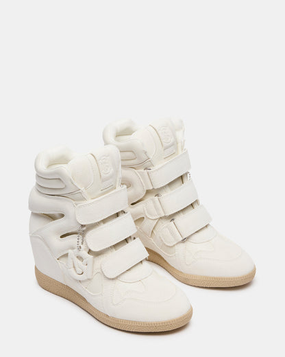 MAVIS White Suede High-Top Velcro Women's Sneaker - Steve Madden