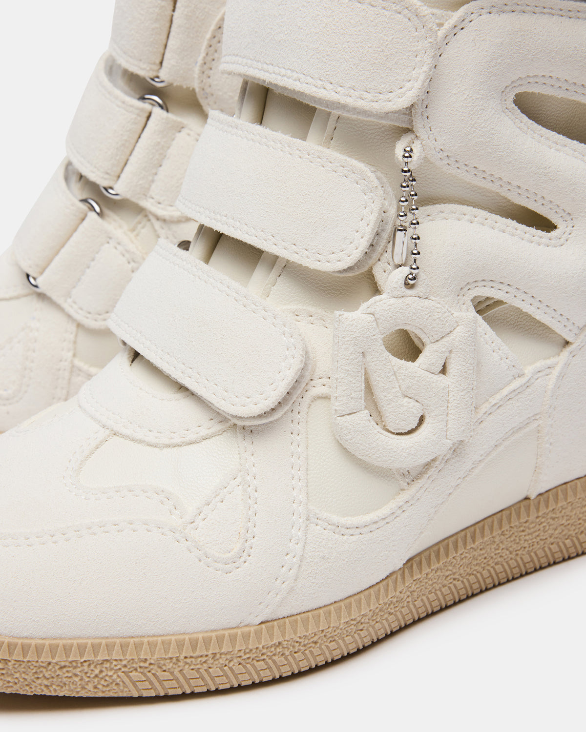 MAVIS White Suede High-Top Velcro Women's Sneaker - Steve Madden