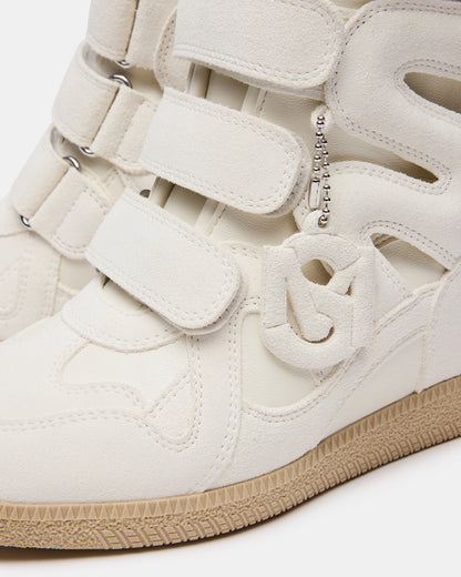 MAVIS White Suede High-Top Velcro Women's Sneaker - Steve Madden