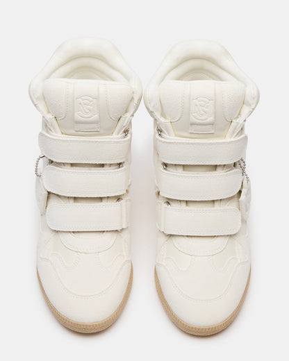 MAVIS White Suede High-Top Velcro Women's Sneaker - Steve Madden