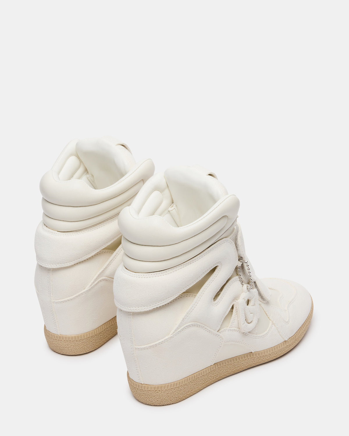 MAVIS White Suede High-Top Velcro Women's Sneaker - Steve Madden