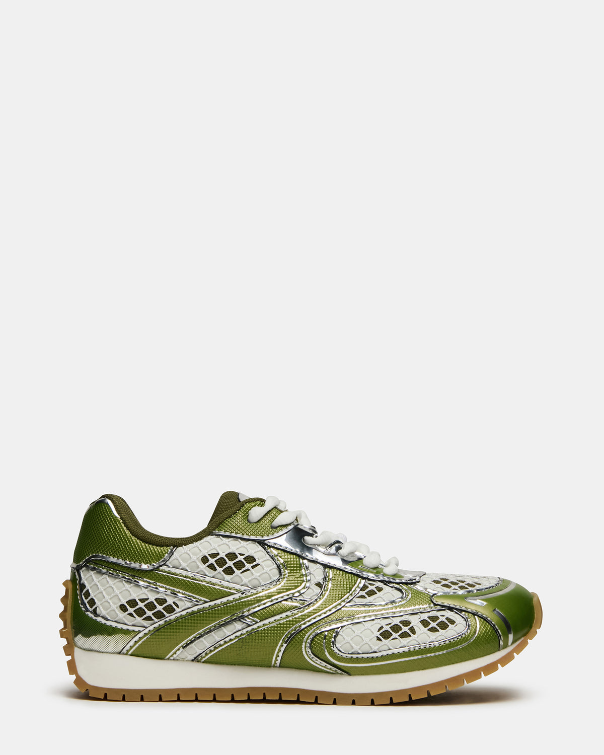 PAGER Green Multi Low-Top Lace-Up Mesh Women's Sneaker - Steve Madden