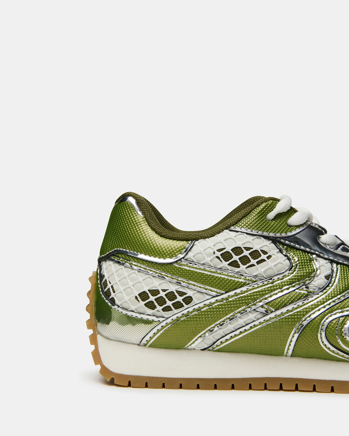 PAGER Green Multi Low-Top Lace-Up Mesh Women's Sneaker - Steve Madden