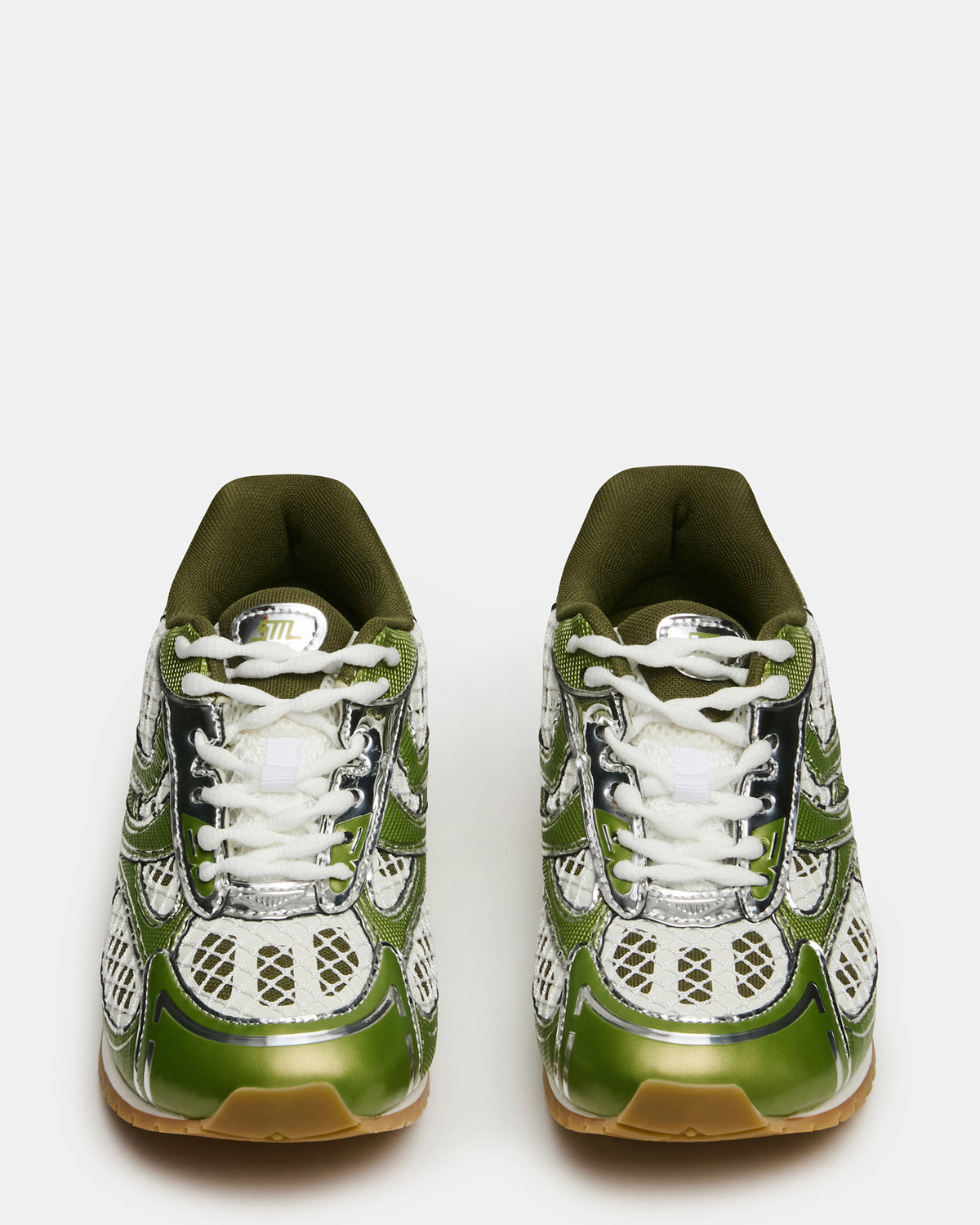 PAGER Green Multi Low-Top Lace-Up Mesh Women's Sneaker - Steve Madden