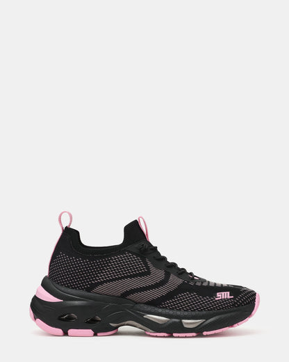 SWOOP Black Multi Lace-Up Low-Top Platform Athletic Women's Sneaker - Steve Madden