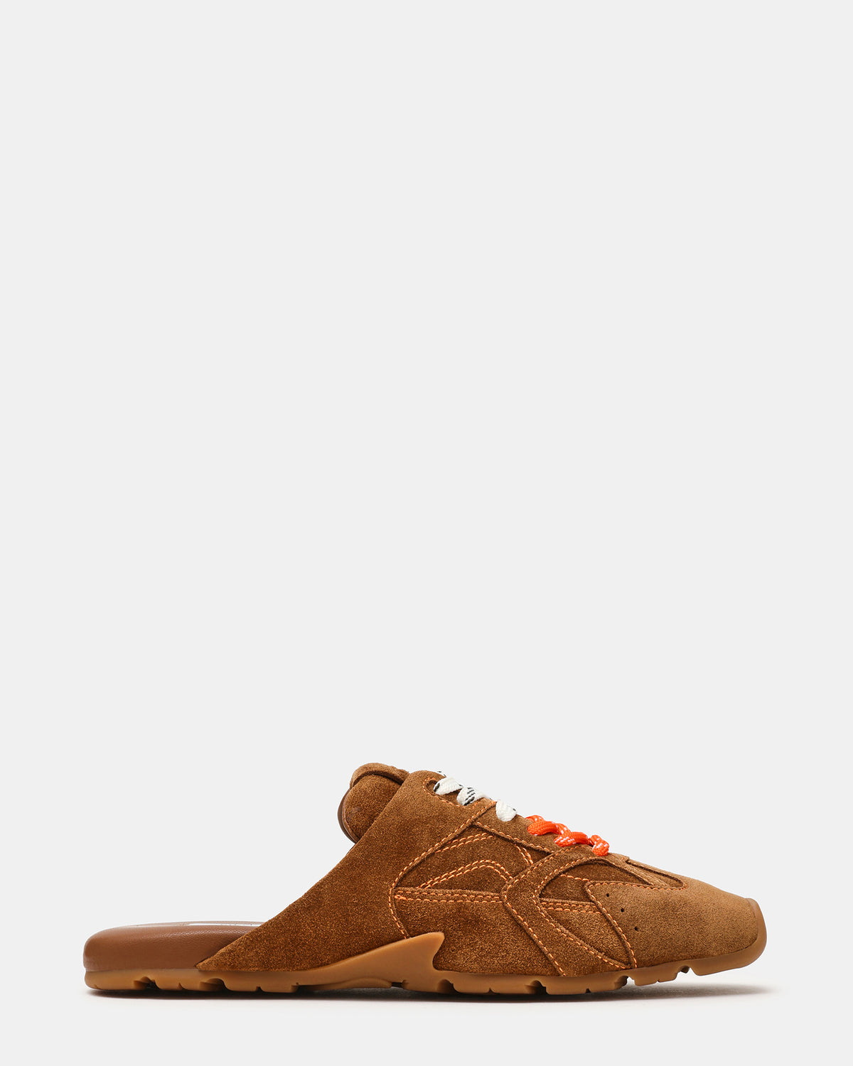 AZIEL MULE Chestnut Suede Low-Top Lace-Up Slip-On Women's Sneaker - Steve Madden