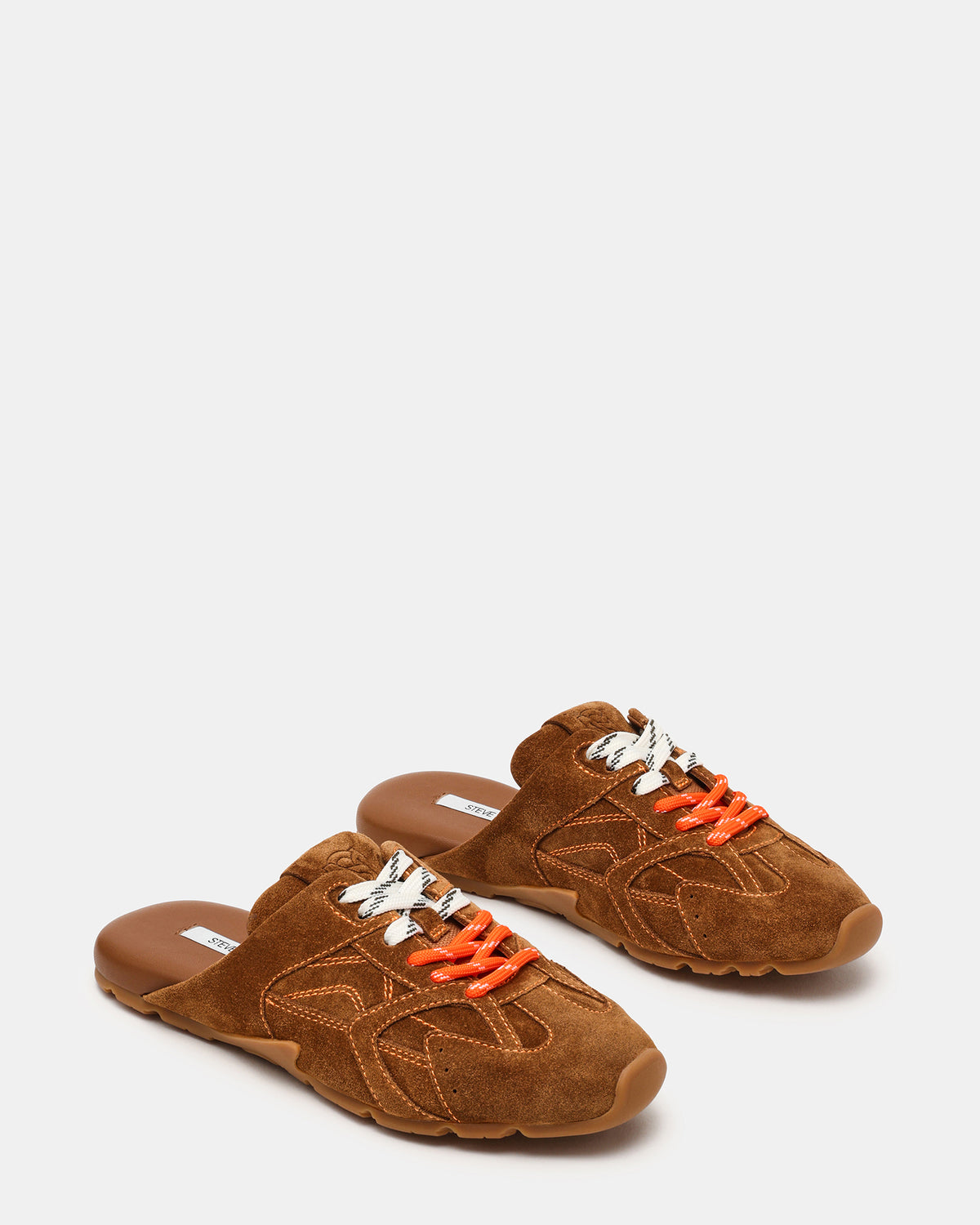 AZIEL MULE Chestnut Suede Low-Top Lace-Up Slip-On Women's Sneaker - Steve Madden