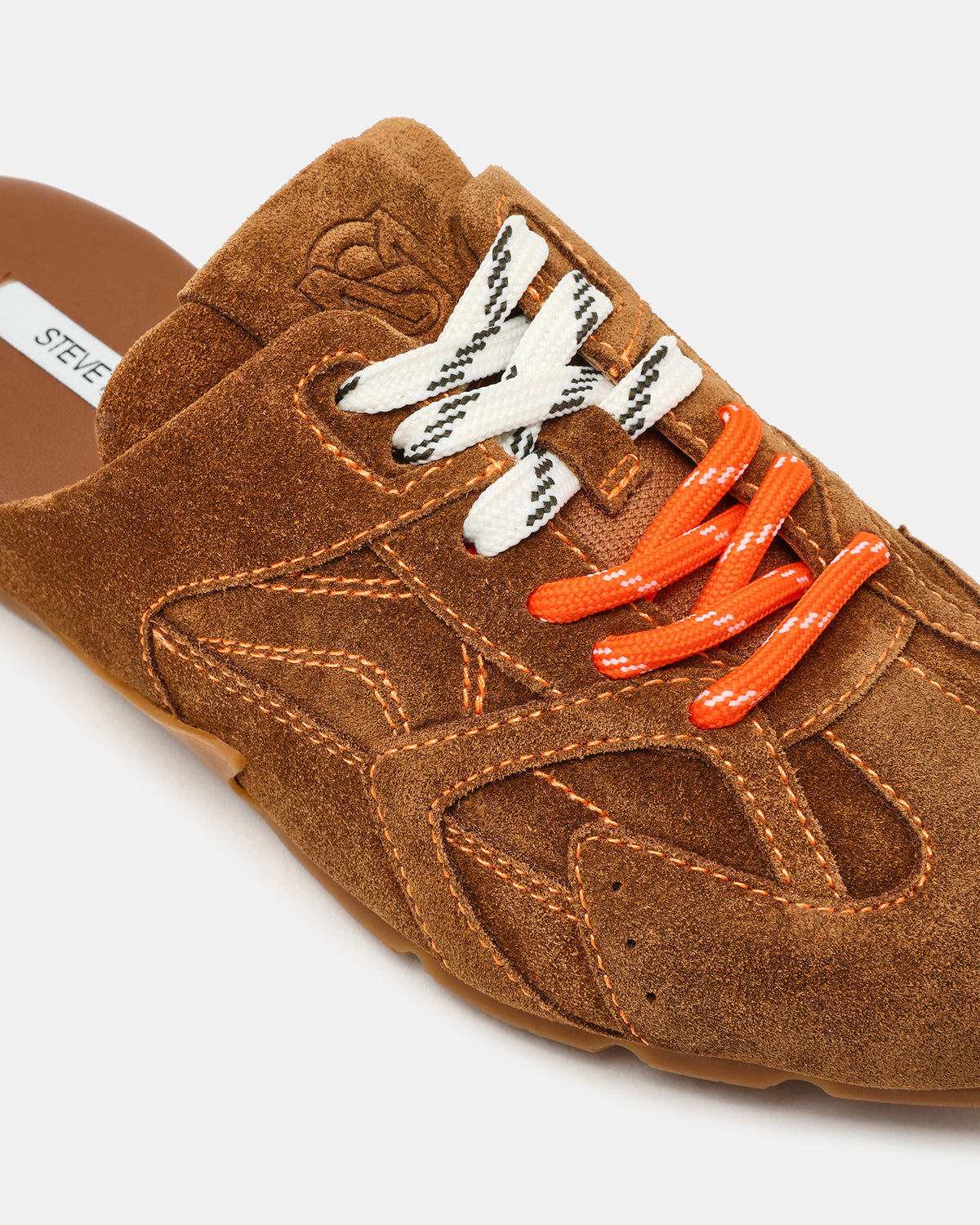 AZIEL MULE Chestnut Suede Low-Top Lace-Up Slip-On Women's Sneaker - Steve Madden