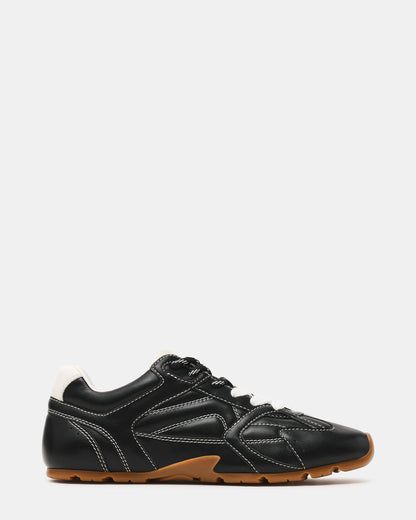 AZIEL Black Low-Top Lace-Up Women's Sneakers - Steve Madden