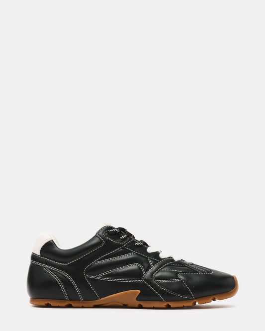 AZIEL Black Low-Top Lace-Up Women's Sneakers - Steve Madden