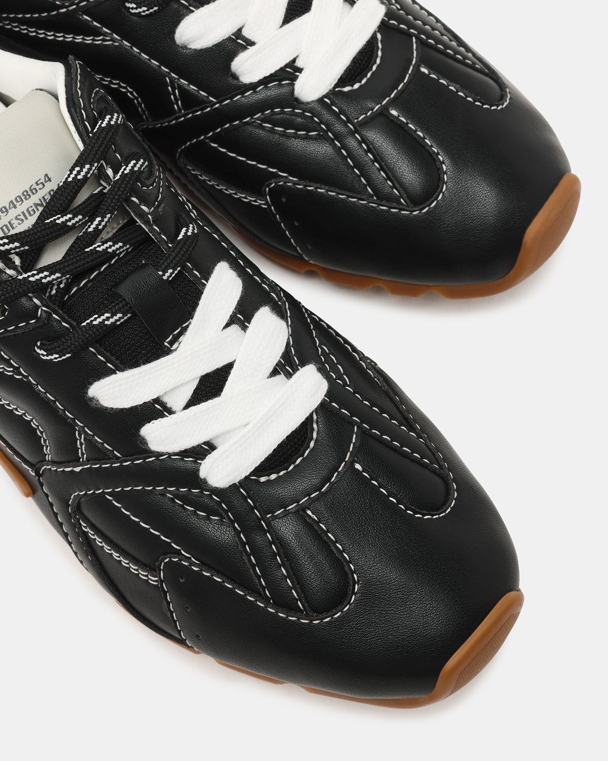 AZIEL Black Low-Top Lace-Up Women's Sneakers - Steve Madden