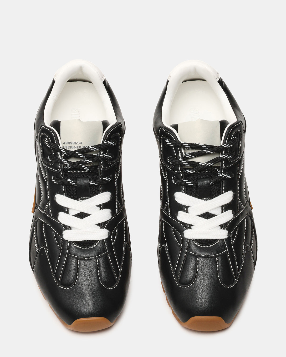 AZIEL Black Low-Top Lace-Up Women's Sneakers - Steve Madden