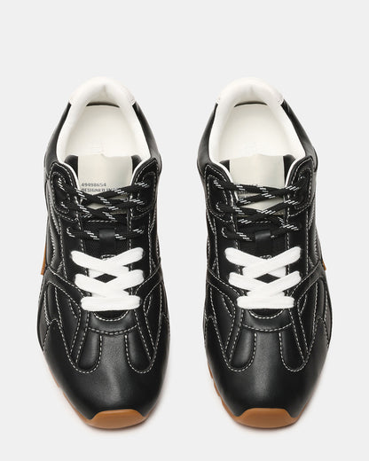 AZIEL Black Low-Top Lace-Up Women's Sneakers - Steve Madden