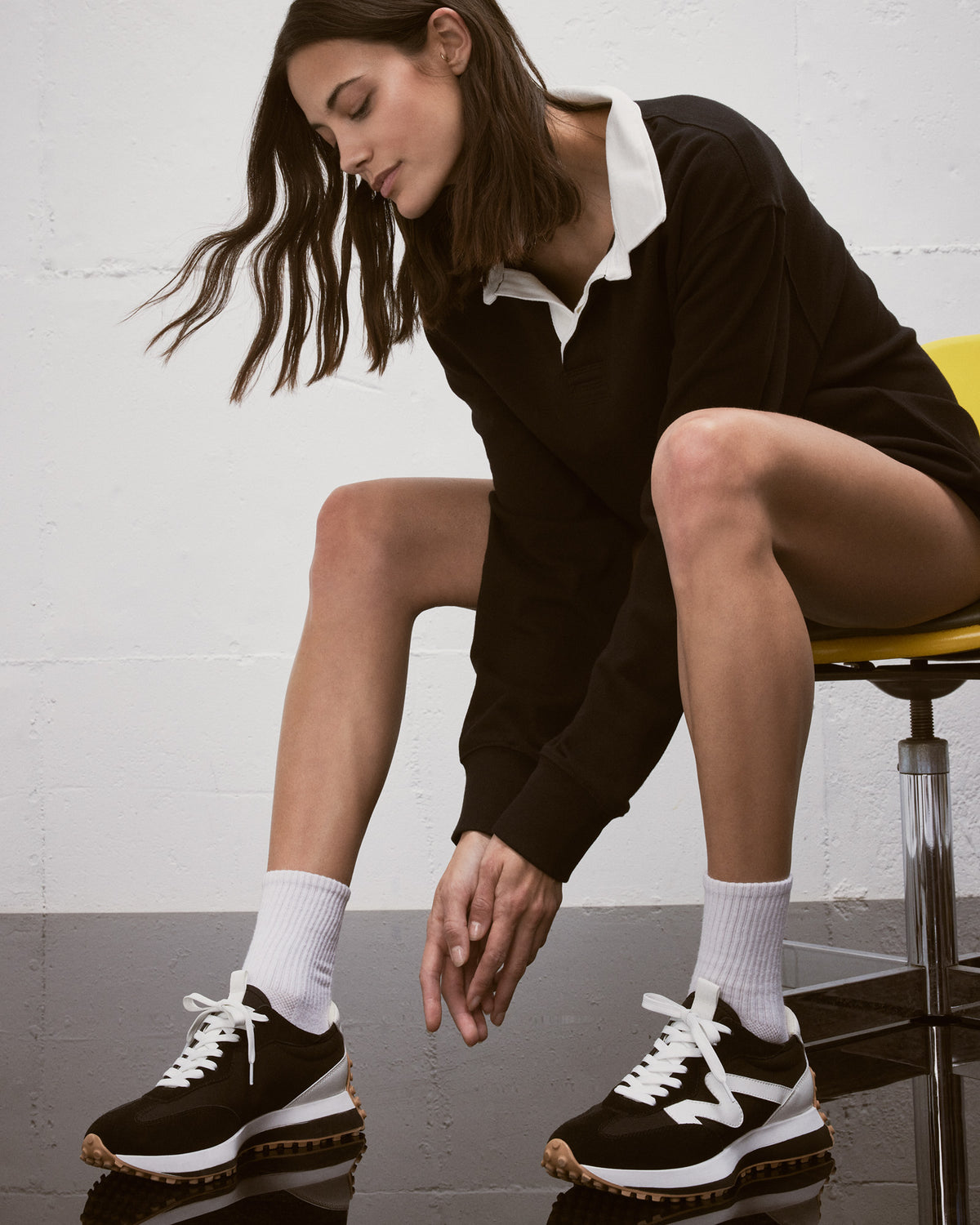 CAMPO Black/White Lace-Up Women's Sneaker - Steve Madden