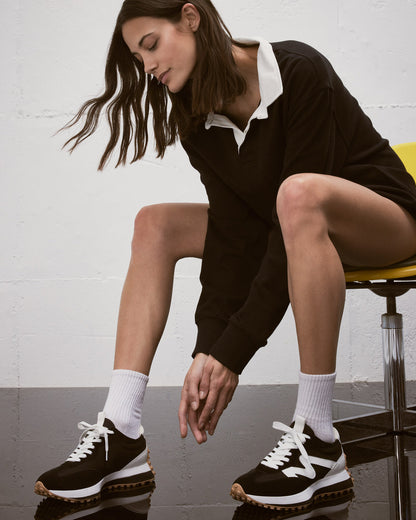 CAMPO Black/White Lace-Up Women's Sneaker - Steve Madden