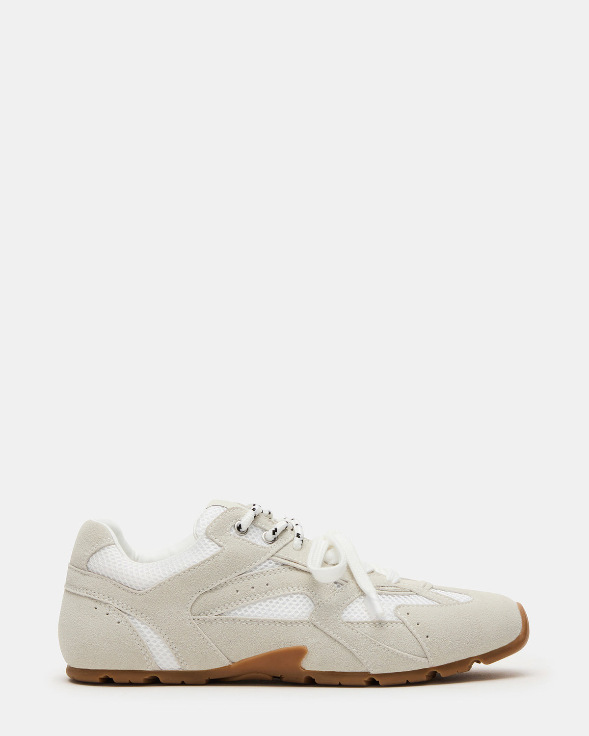 AZIEL White Low-Top Lace-Up Women's Sneakers - Steve Madden