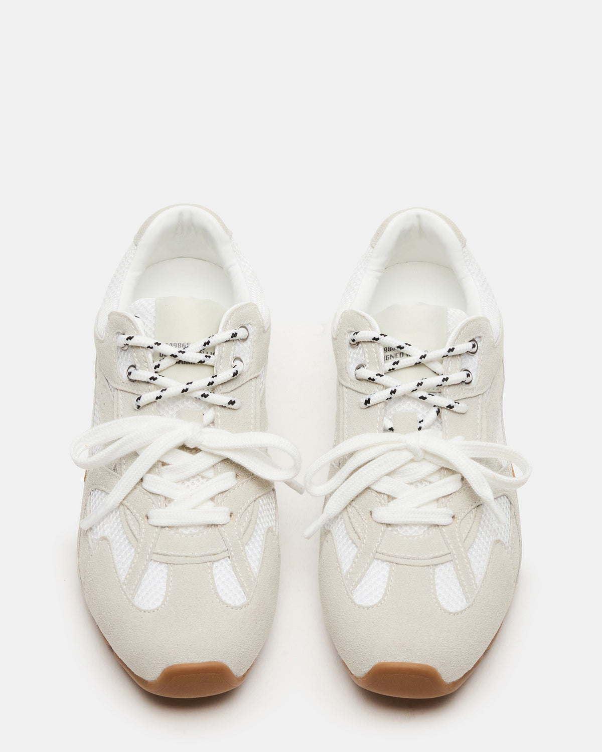 AZIEL White Low-Top Lace-Up Women's Sneakers - Steve Madden