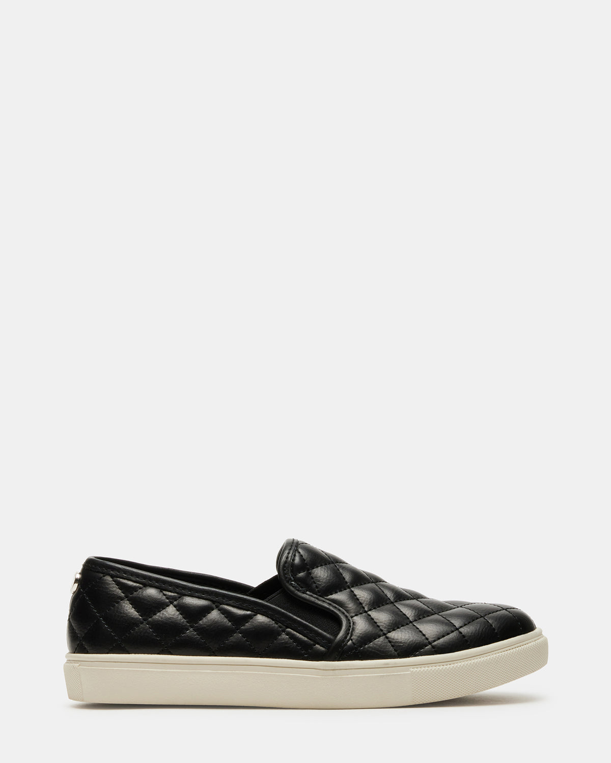 ECENTRCQ Black Leather Women's Slip On Sneakers - Steve Madden