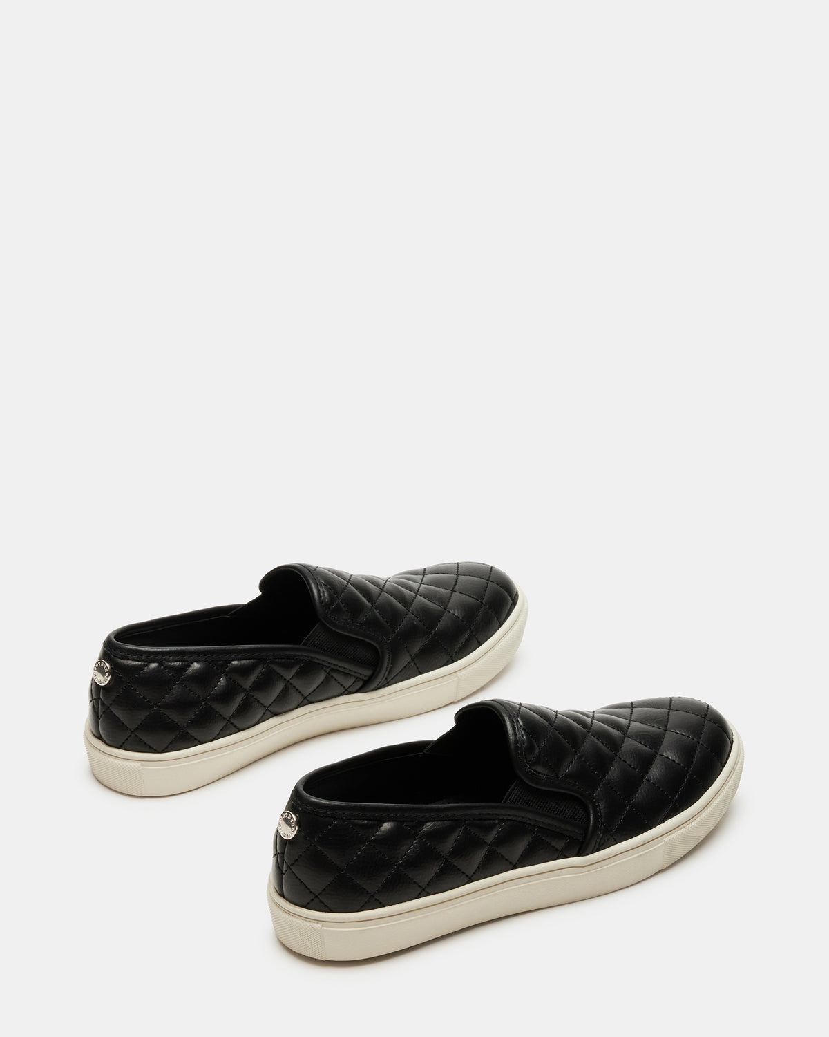 ECENTRCQ Black Leather Women's Slip On Sneakers - Steve Madden