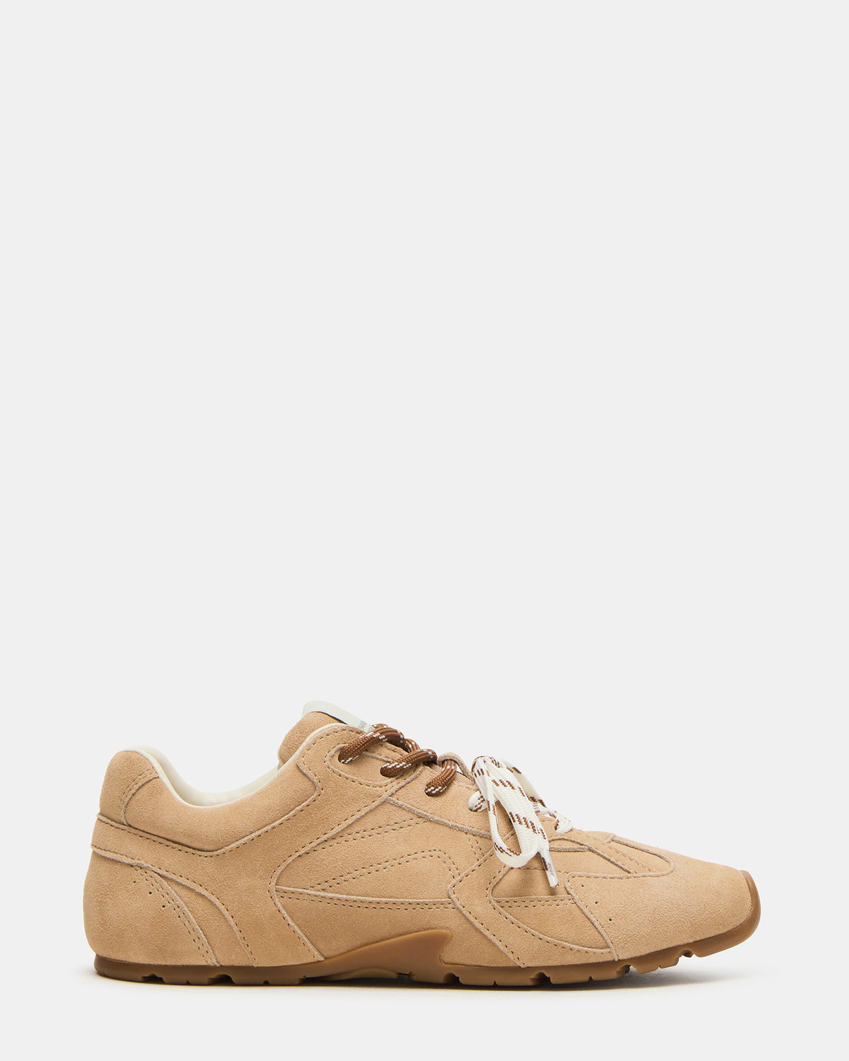 AZIEL Sand Suede Low-Top Lace-Up Women's Sneakers - Steve Madden