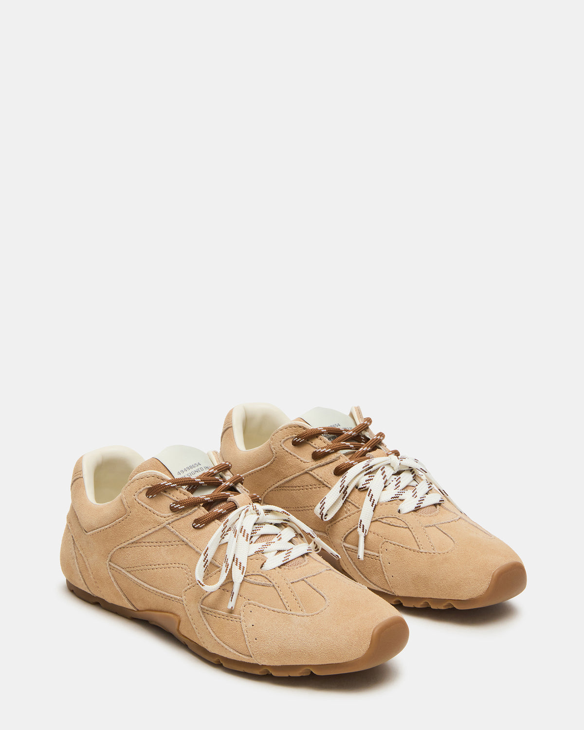 AZIEL Sand Suede Low-Top Lace-Up Women's Sneakers - Steve Madden
