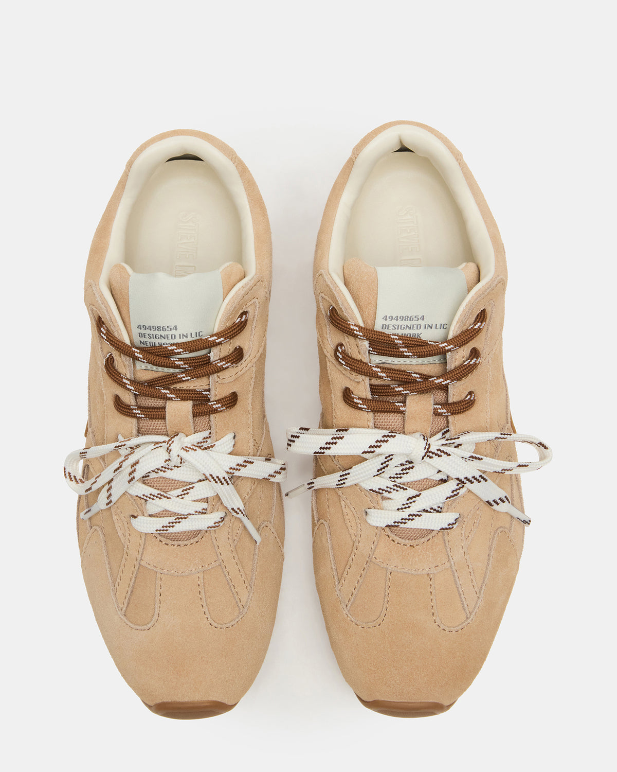 AZIEL Sand Suede Low-Top Lace-Up Women's Sneakers - Steve Madden