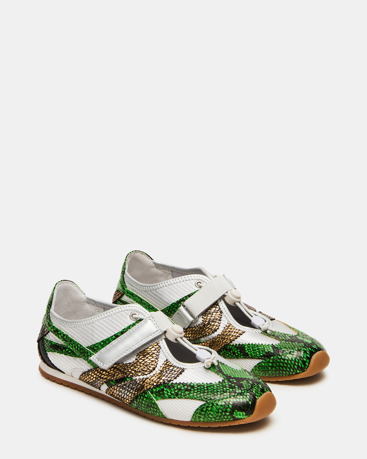 VIPER Green Multi Low-Top Velcro Women's Sneaker - Steve Madden