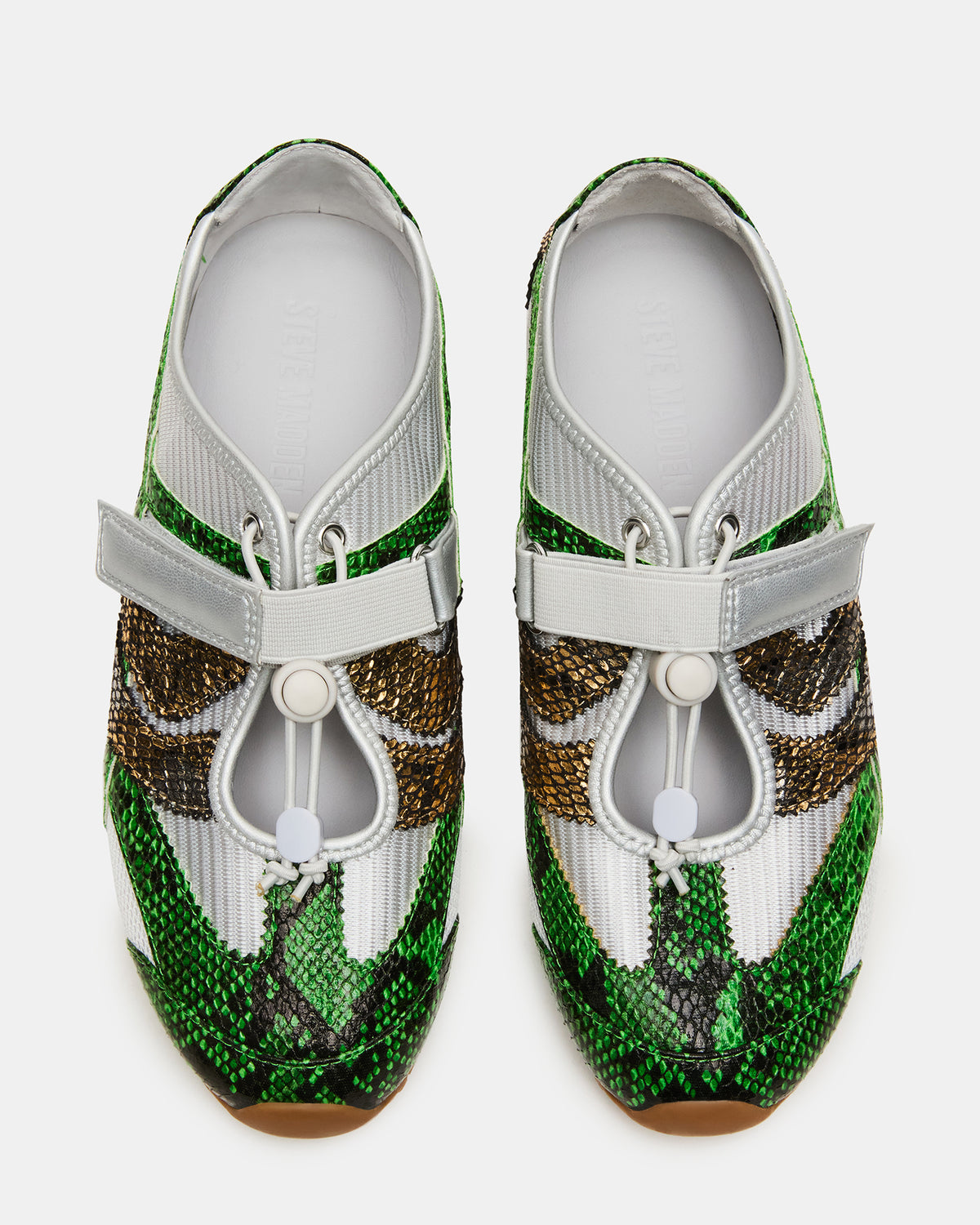 VIPER Green Multi Low-Top Velcro Women's Sneaker - Steve Madden