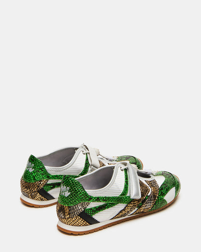 VIPER Green Multi Low-Top Velcro Women's Sneaker - Steve Madden