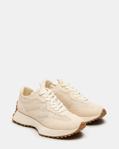 CAMPO Natural Raffia Lace-Up Women's Sneaker - Steve Madden
