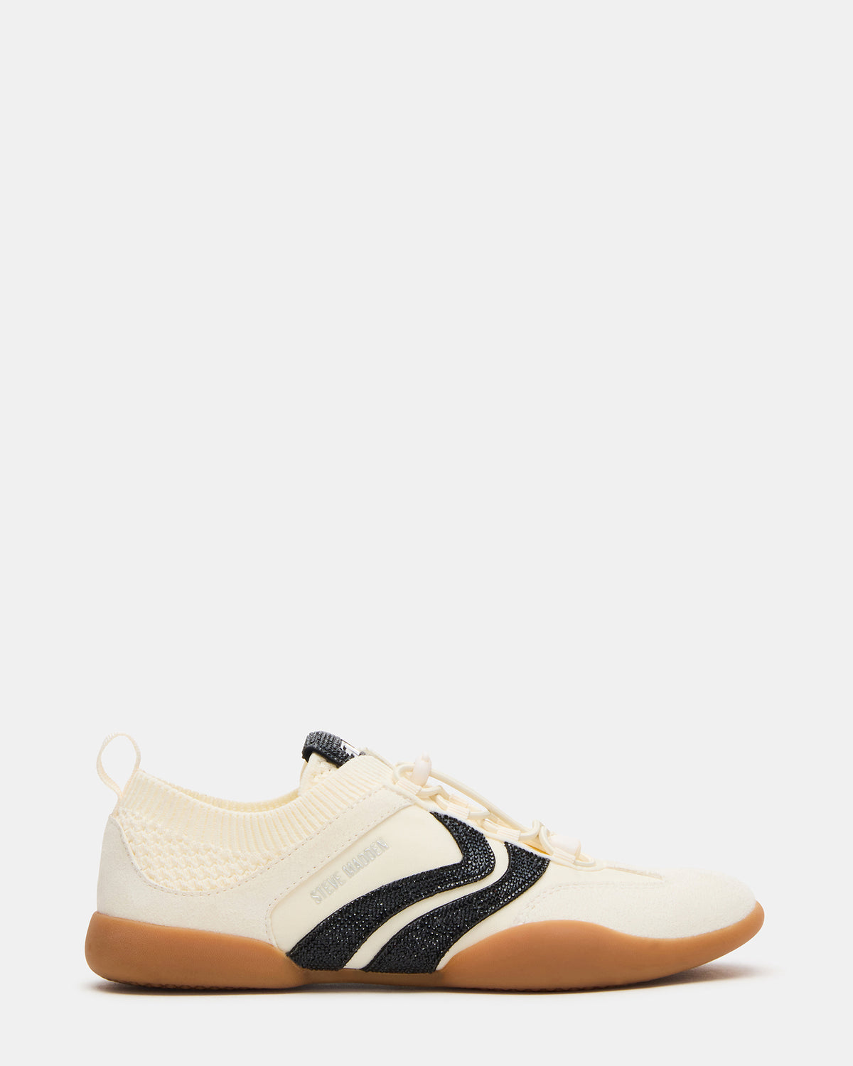 REBOOT Bone Rhinestones Low-Top Lace-Up Women's Sneaker - Steve Madden