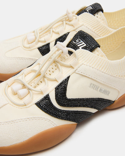 REBOOT Bone Rhinestones Low-Top Lace-Up Women's Sneaker - Steve Madden