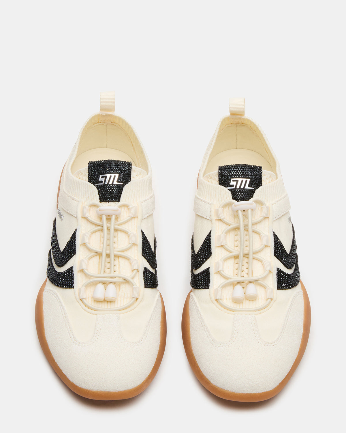 REBOOT Bone Rhinestones Low-Top Lace-Up Women's Sneaker - Steve Madden