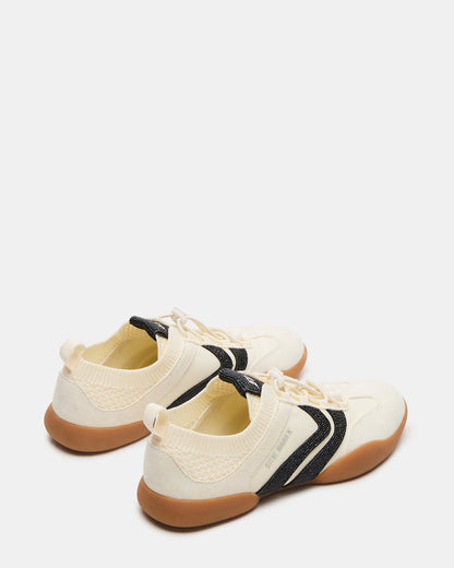 REBOOT Bone Rhinestones Low-Top Lace-Up Women's Sneaker - Steve Madden