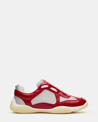 DUSTIN Red Mesh Lace-Up Low-Top Women's Sneaker - Steve Madden