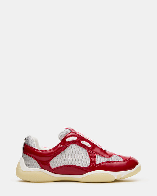 DUSTIN Red Mesh Lace-Up Low-Top Women's Sneaker - Steve Madden