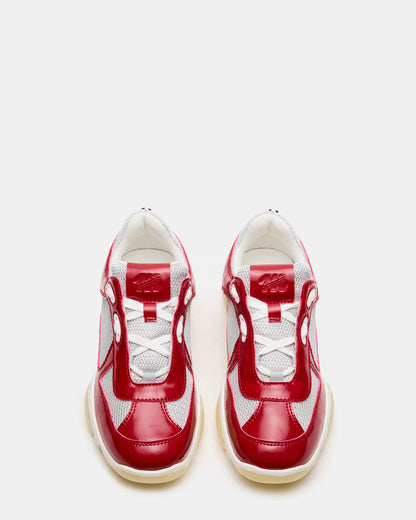 DUSTIN Red Mesh Lace-Up Low-Top Women's Sneaker - Steve Madden