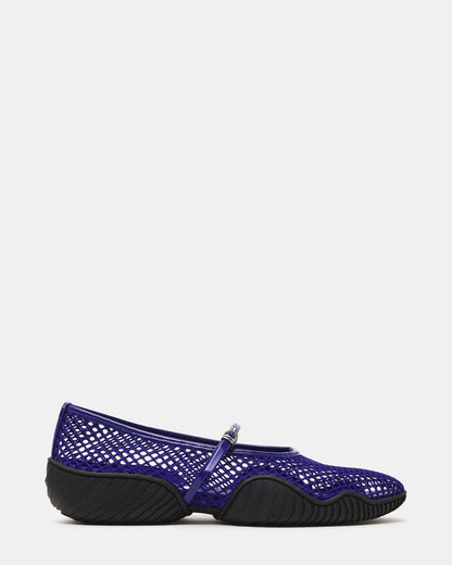 VICKEE Blue Mesh Mary Jane Buckle Chunky Sole Ballet Women's Sneaker - Steve Madden