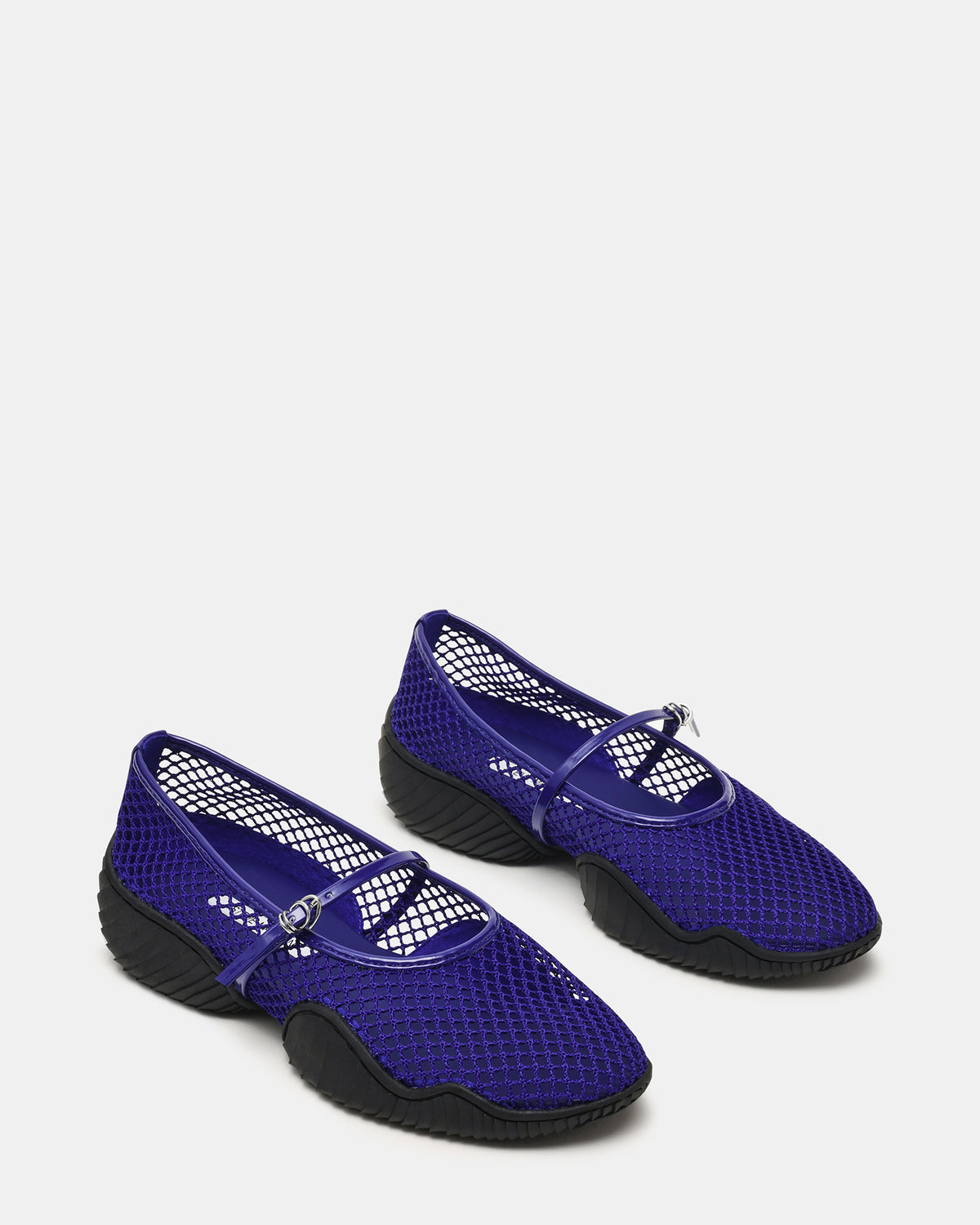 VICKEE Blue Mesh Mary Jane Buckle Chunky Sole Ballet Women's Sneaker - Steve Madden
