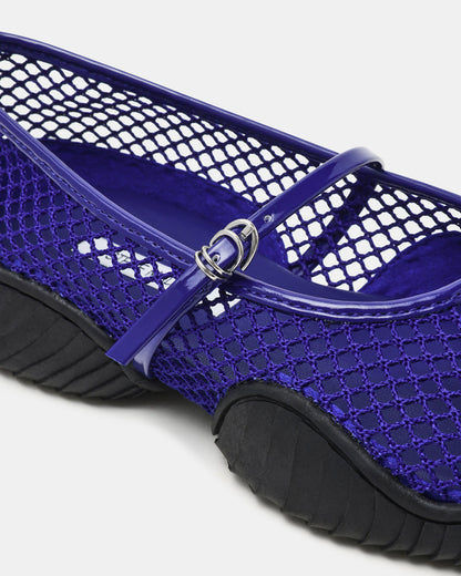 VICKEE Blue Mesh Mary Jane Buckle Chunky Sole Ballet Women's Sneaker - Steve Madden