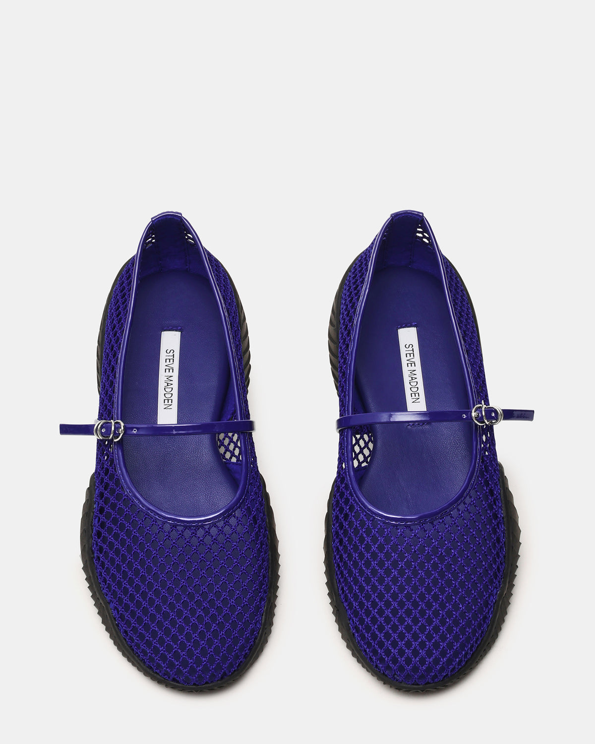 VICKEE Blue Mesh Mary Jane Buckle Chunky Sole Ballet Women's Sneaker - Steve Madden