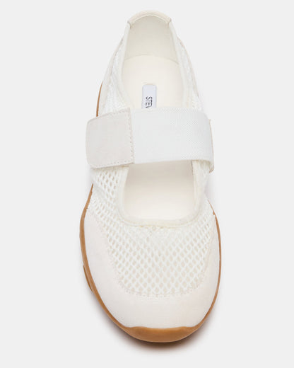BANKS White Mesh Velcro Mary Jane Women's Sneaker - Steve Madden